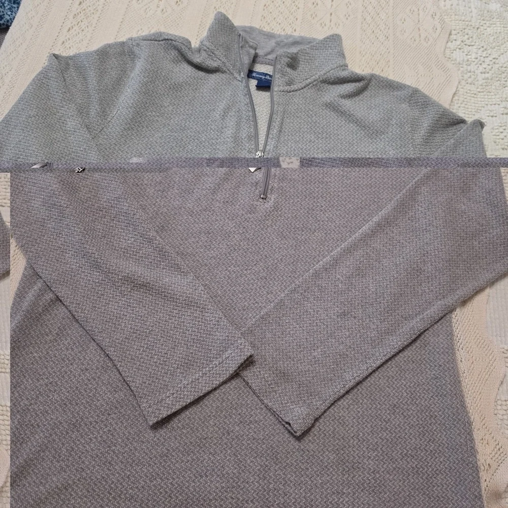 Tommy Bahama Mens Large‎ Pullover 1/4 Zip  Lightweight Golf Sport Summer Nights